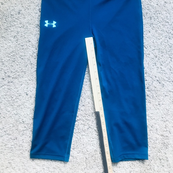 🌟2/$35 Sale🌟UA Under Armour Workout Capris Leggings Training Yoga Running Blue - Picture 8 of 8
